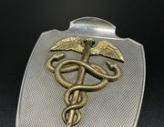 Зажим для бумаг (пресс-папье) с символом медицины, Hermès (Гермес), Франция, 244 гр, 950 пр, 10 х 7,5 см
