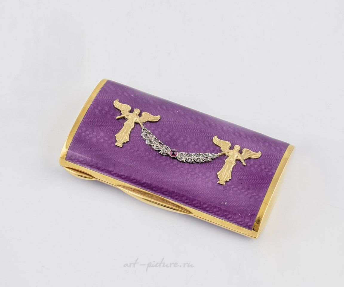 Russian silver , Opal flacon with guilloche enamel
