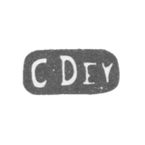 Клеймо мастера Дей Кристофер - Рига - инициалы "CDev" - 1729-1748 гг.