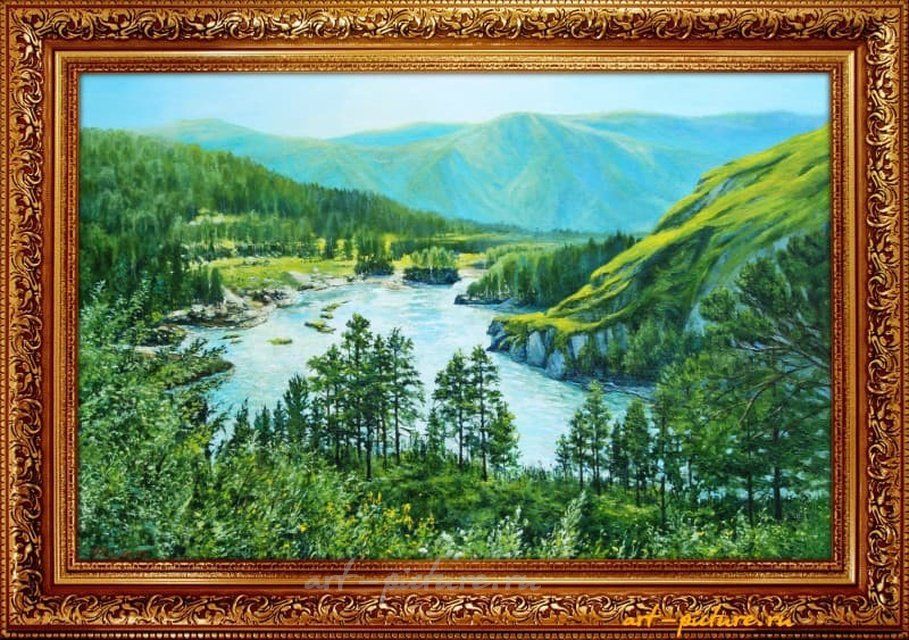 Горная долина. Алтай масло, холст