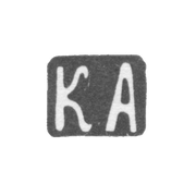 Клеймо мастера Антритер Карл Вильгельмович - Москва - инициалы "КА" - 1858-1884 гг.