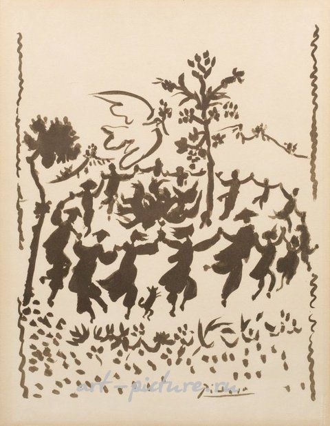 "Vive la Paix" (Да здравствует мир). Оригинальное название литографии
