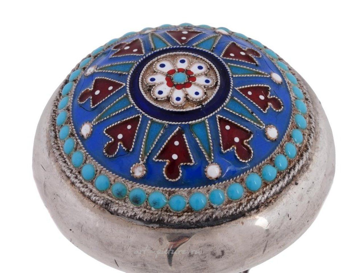 Русское серебро , Редкая русская подставка из серебра, стекла
