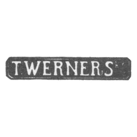Клеймо мастера Вернер Т. - Минск - инициалы "T.WERNERS" - 1875-1894 гг.
