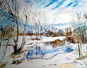 Веснв бумага, акварель 