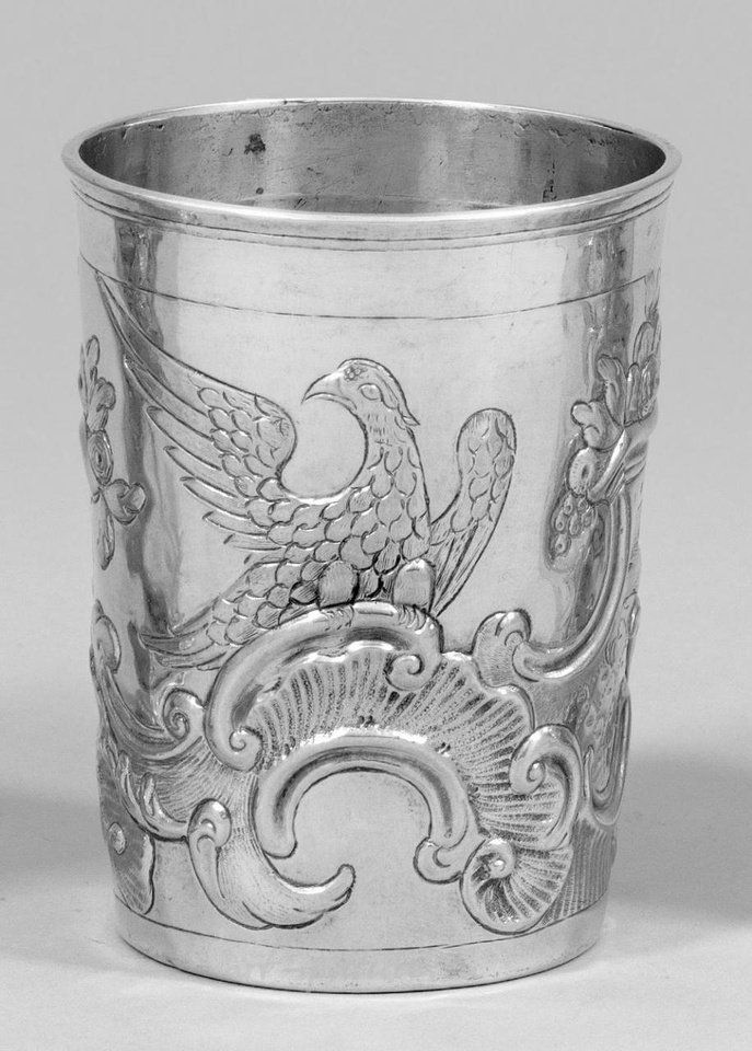Russian silver , Small Rococo cup