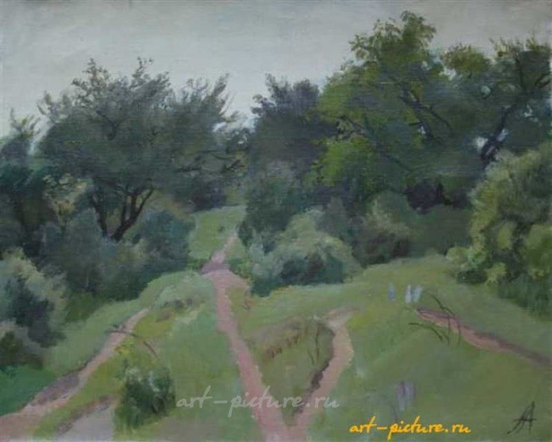 Горные тропинки. Холст, масло. 52 х 65 см