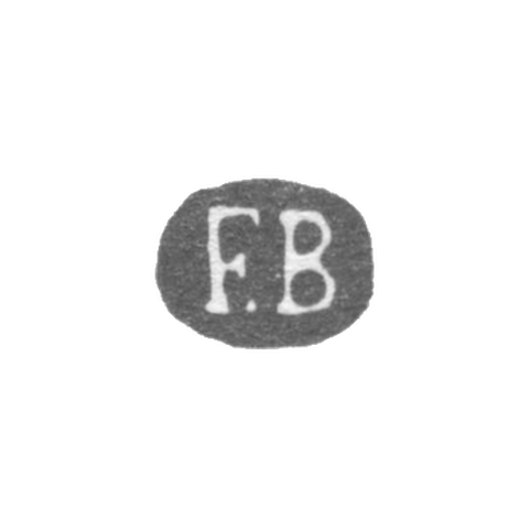 Клеймо мастера Берквист Элиас - Ленинград - инициалы "F.B"