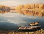 Озеро. Осень. холст, масло 