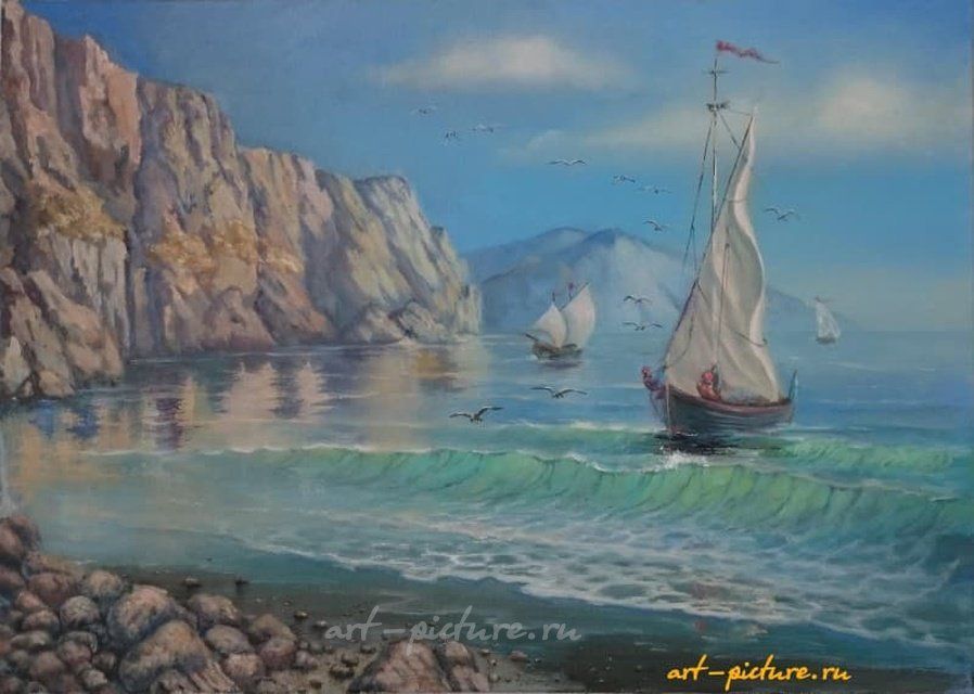 "Бухта чаек" холст, масло