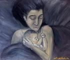 Статуэтка Материнство Масло, фанер…