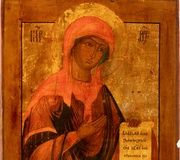 Большая икона, изображающая Богородицу из Деисуса
