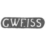 Клеймо мастера Вейс Густав - Таллин - инициалы "G.WEISS" - 1791-1818 гг.