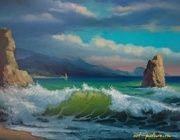"Скала одиночества" холст, масло 