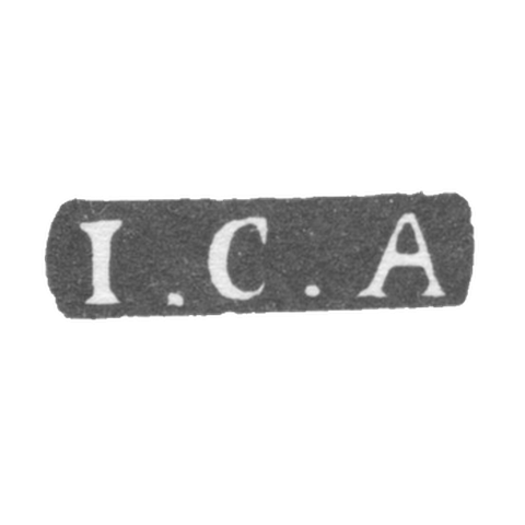 Клеймо неизвестного мастера Ленинграда - инициалы "I.C.A" - 1858 г.