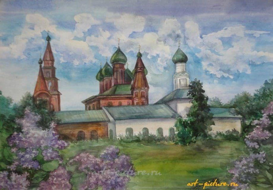 Церковь Николы Мокрого. г.Ярославль. акварель, бумага