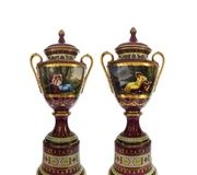 Большие королевские венские фарфоровые вазы