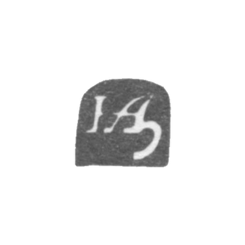 Клеймо неизвестного мастера Нарвы - инициалы "IA" - около 1700 г.
