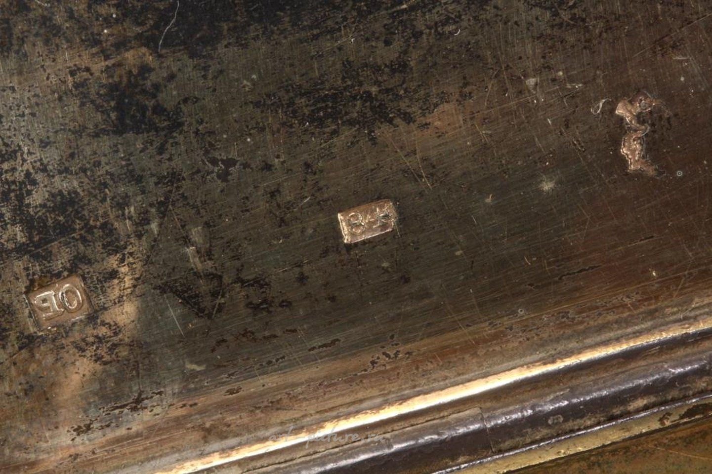 Russian silver , 19th Century Russian Silver Niello Snuff Box and