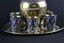 Luxurious Russian silver vodka set with enamel.