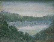 Утро Акатово. Картон, масло. 19 х 22 см