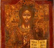 ОЧЕНЬ БОЛЬШАЯ ИКОНА С ИЗОБРАЖЕНИЕМ ХРИСТА ПАНТОКРАТОРА