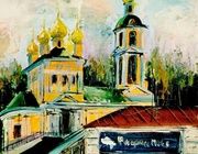 Плёс.Воскресенская площадь акрил,холст