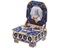 RUSSIAN 84 GILT SILVER ENAMEL SALT CELLAR THRONE