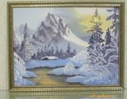 Домик в  горах холст, масло 