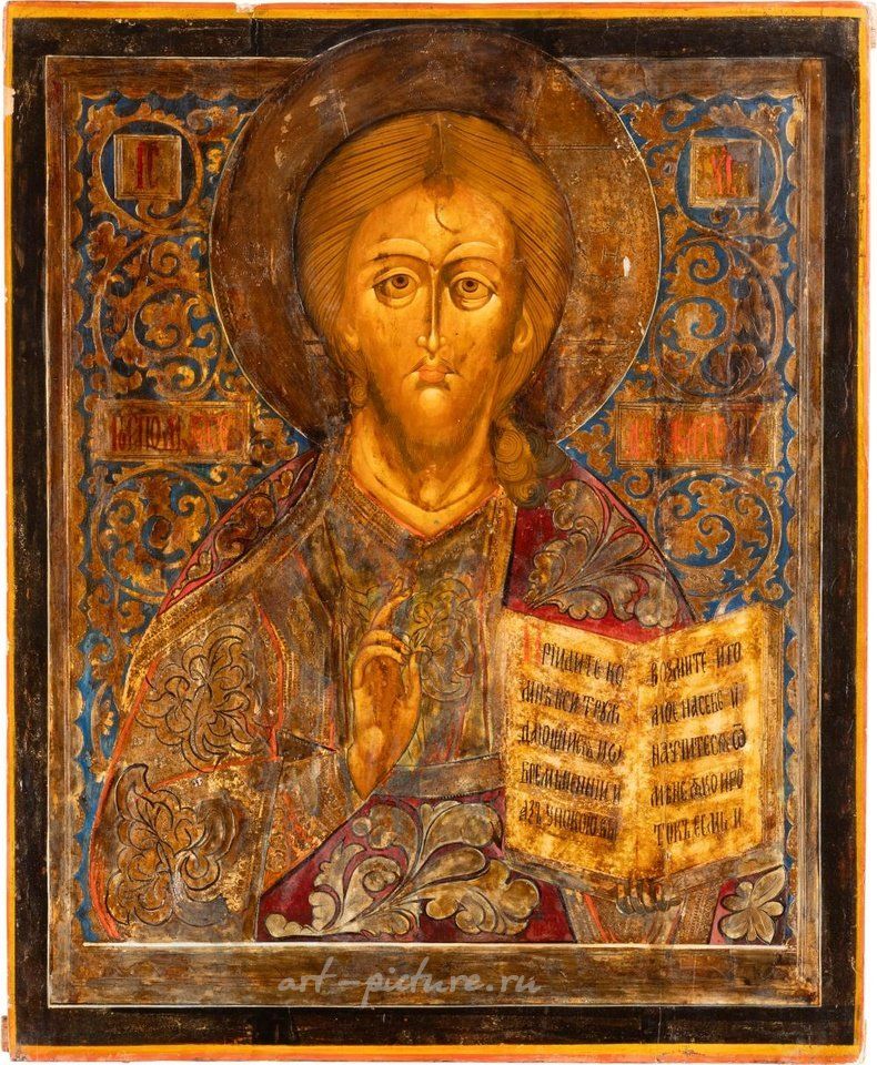 Русское серебро , БОЛЬШАЯ ИКОНА С ИЗОБРАЖЕНИЕМ ХРИСТА ПАНТОКРАТОРА