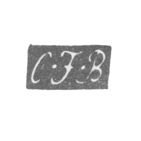 Клеймо мастера Бьёркман Карл Фредерик - Ленинград - инициалы "C-F-B"
