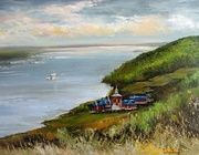 Волга у Кашпира масло,холст