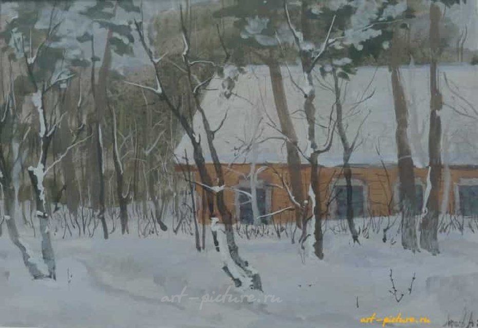 Дом в лесу. Акварель. 17 х 25 см.