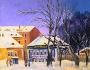 Переулки масло, холст на картоне 