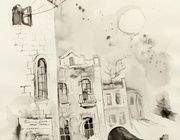 Спи в заброшенном доме (Sleep in an old house) чернила, бумага. (paper, ink) 
