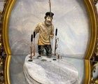 купить Авторская скульптура из камня Рыбак их цветных полудрагоценных камней