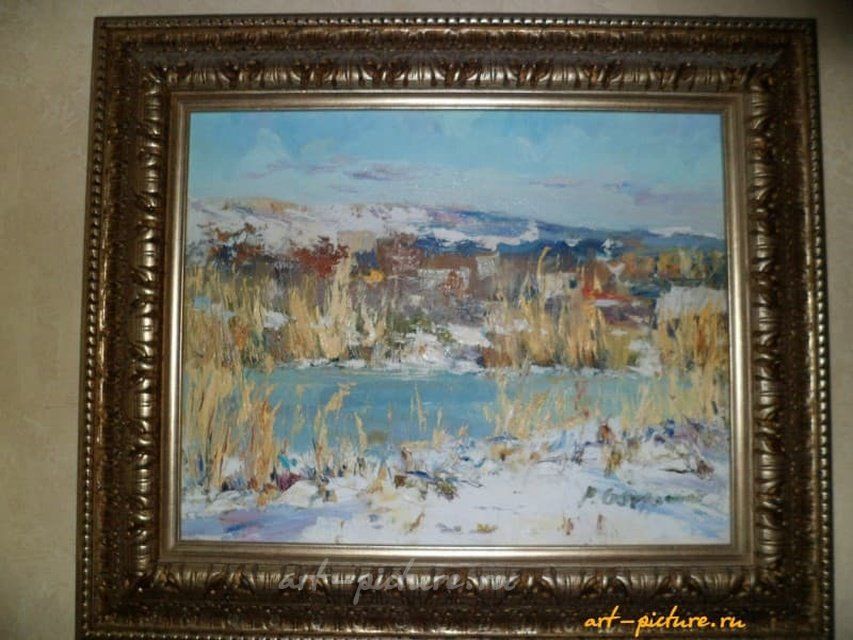 Зимний пейзаж масло, холст