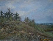 Осенний пейзаж. Картон, масло. 52 х 73 см