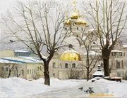 Зима в екатеринбурге. холст, масло 