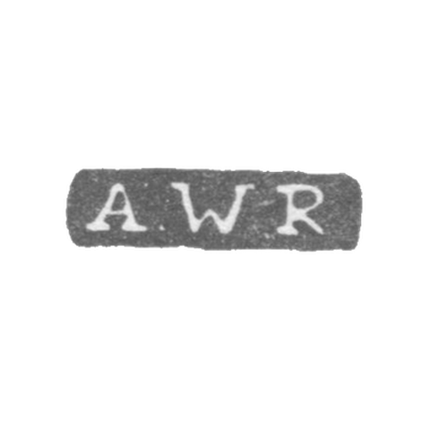 Клеймо мастера Рут Андерс Вильгельм - Ленинград - инициалы "A.WR"