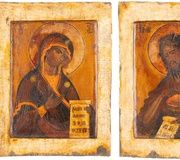 Иконы "Богоматерь" и "Святой Иоанн"...