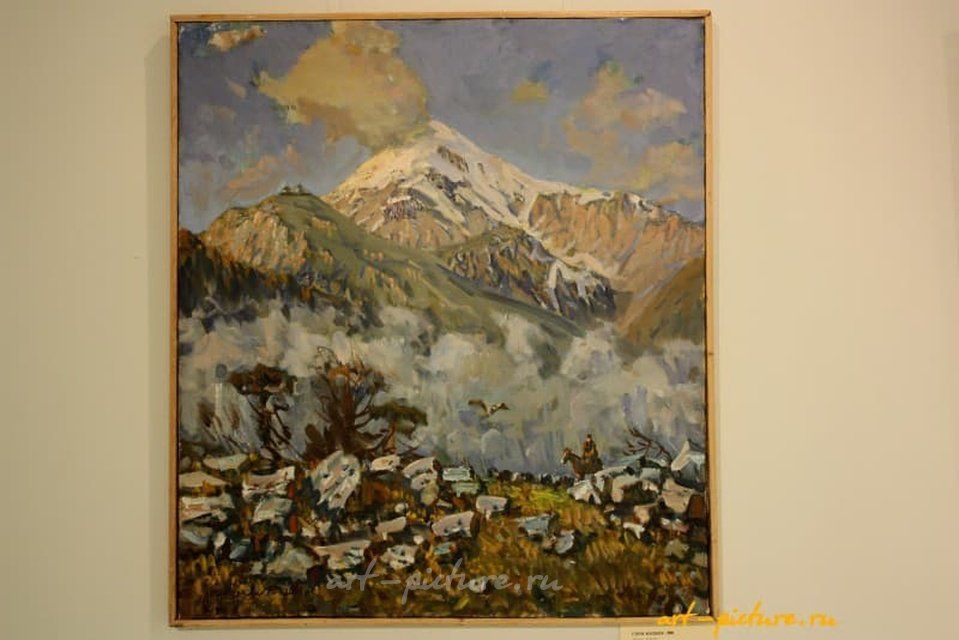 Гора Казбек холст,, масло