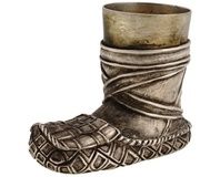 Русская серебряная чашка для водки в форме башмака