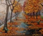купить Осенний парк масло, холст 