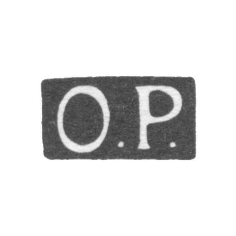 Клеймо мастера Петтелиус Отто Рейнхольд - Ленинград - инициалы "O.P."