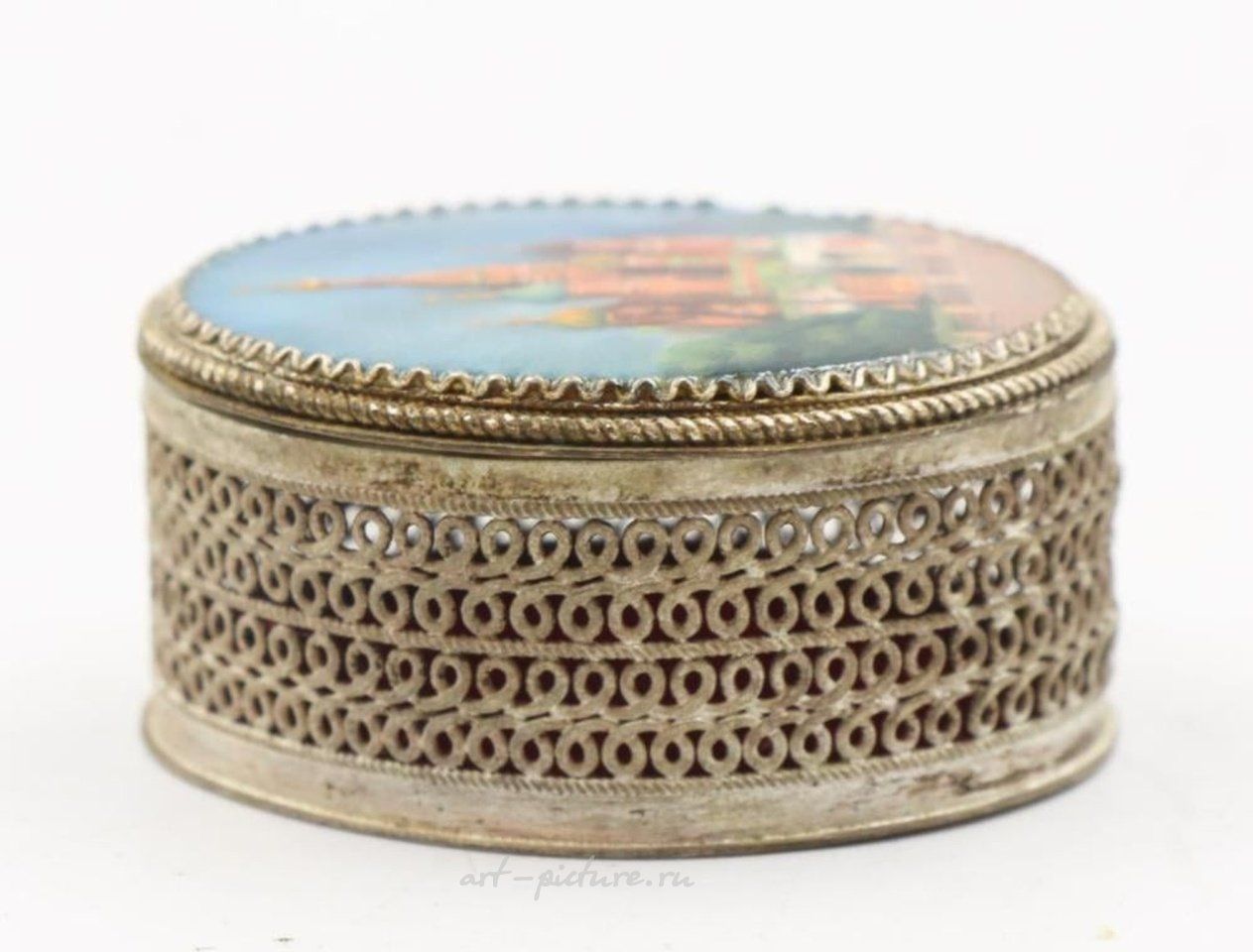 Русское серебро , Винтажные русские лаковые шкатулки Федоскино