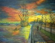 Встреча Холст, акрил 