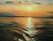 Закат на Иртыше масло, холст 