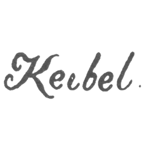 Клеймо мастера Кейбель Отто Самуил - Ленинград - инициалы "Keibel"