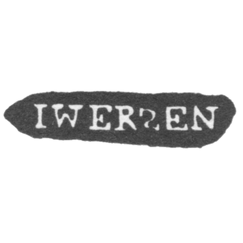 Клеймо мастера Иверсен Антон Кристиан - Ленинград - инициалы "IWERSEN"